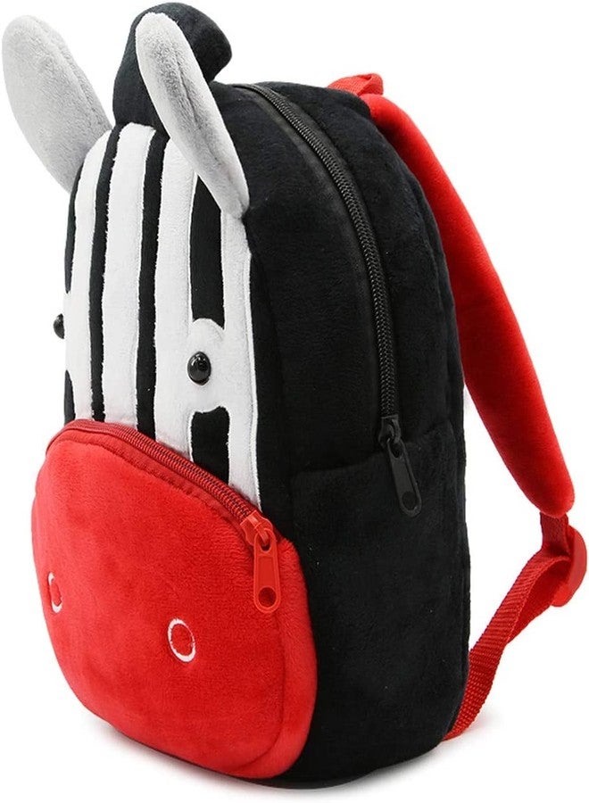 Black Hill Kids Preschool Bag for Boys and Girls, Cute Soft Plush school Animal Cartoon Mini Backpack Little kids bags for 2-5 years Baby/Boys/Girls Nursery, Preschool,Picnic (Zebra) - Image 3